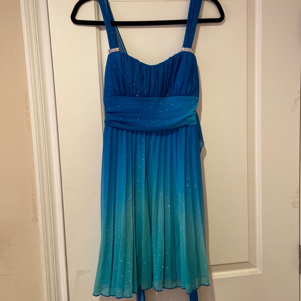 NWOT Ombré Blue Sparkly Dress